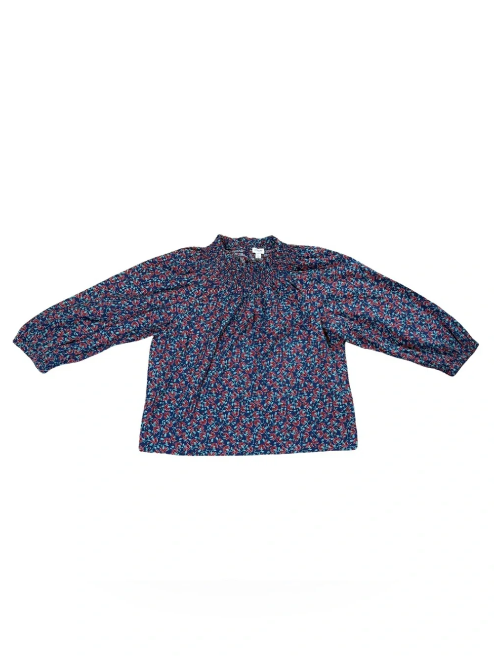 J. Crew | Smocked Neck Blouse | Size L | NWT | Floral Cottage core Feminine Cute